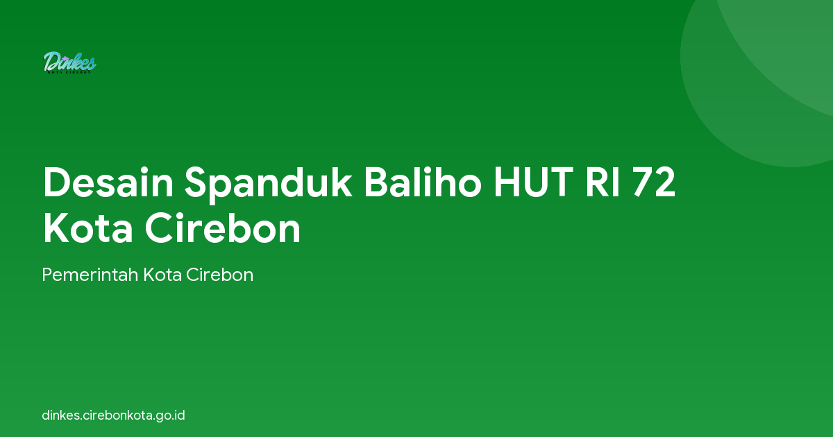 Desain Spanduk Baliho HUT RI 72 Kota Cirebon
