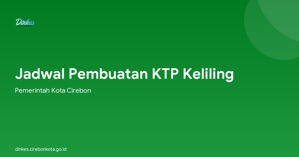 Jadwal Pembuatan KTP Keliling