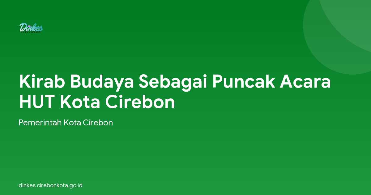 Kirab Budaya Sebagai Puncak Acara HUT Kota Cirebon