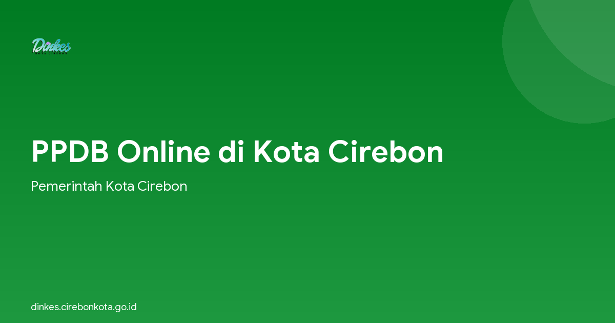PPDB Online di Kota Cirebon