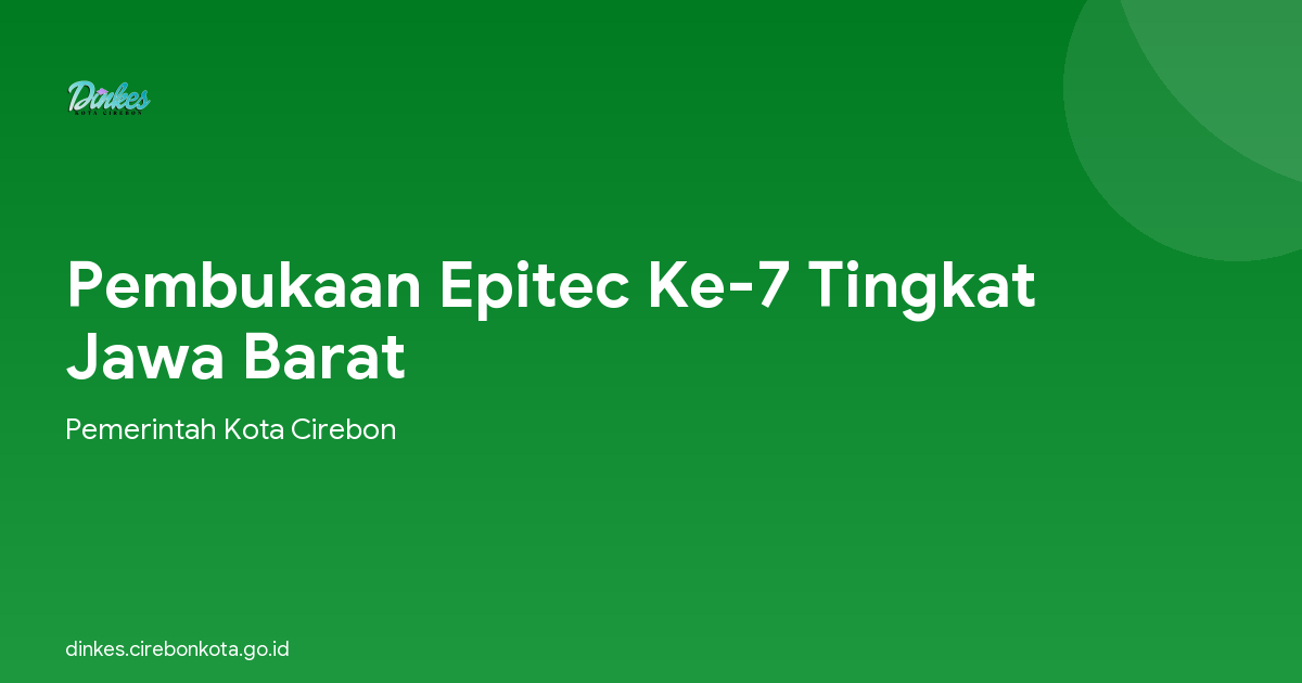 Pembukaan Epitec Ke-7 Tingkat Jawa Barat