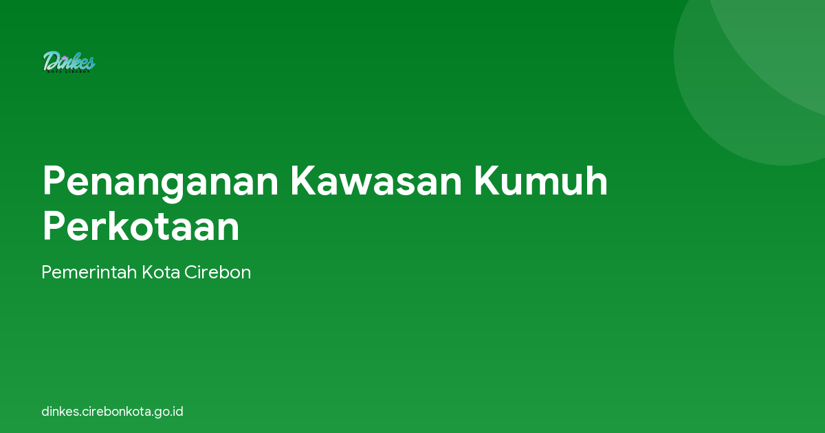 Penanganan Kawasan Kumuh Perkotaan