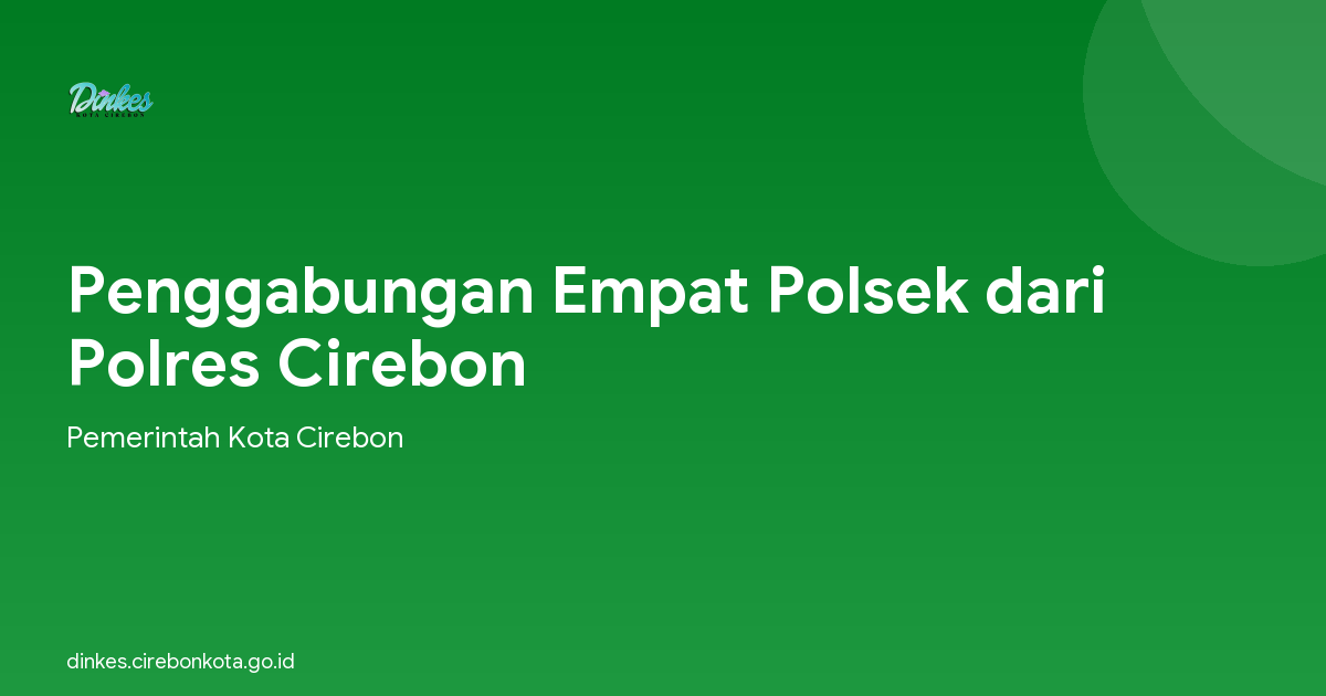Penggabungan Empat Polsek dari Polres Cirebon