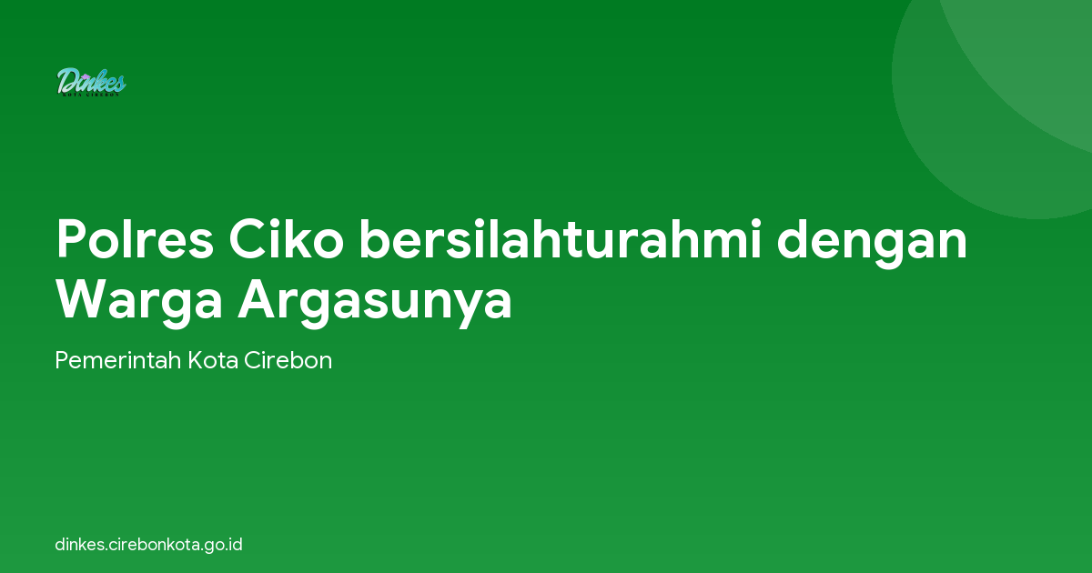 Polres Ciko bersilahturahmi dengan Warga Argasunya