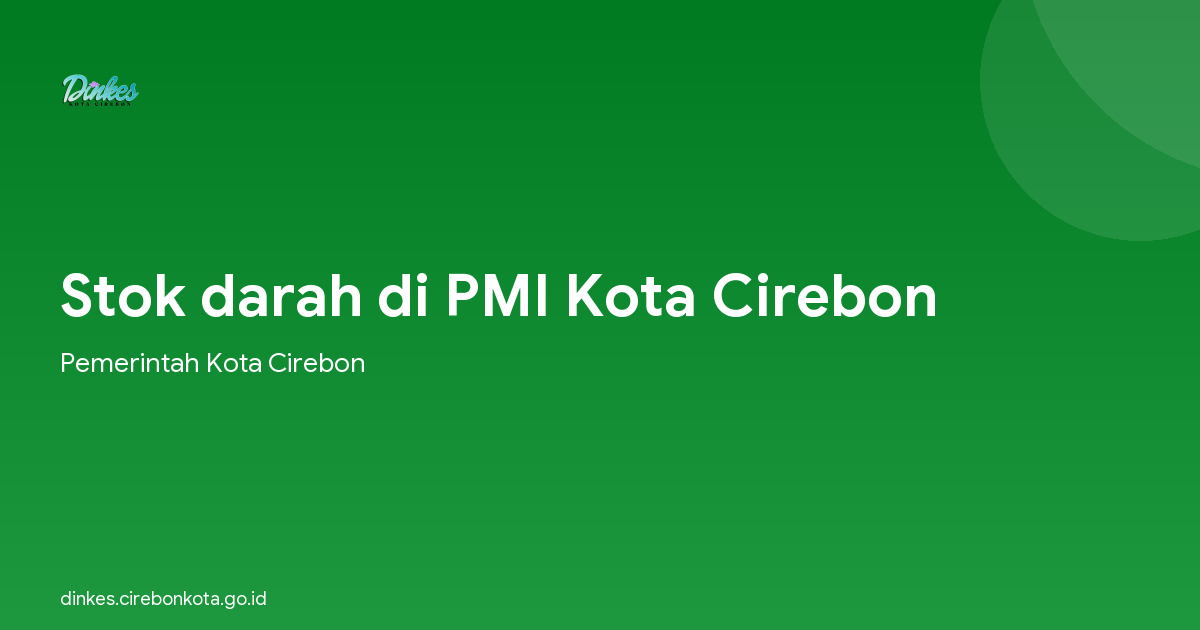 Stok darah di PMI Kota Cirebon