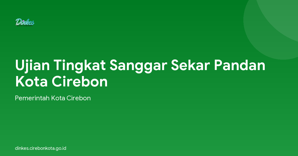 Ujian Tingkat Sanggar Sekar Pandan Kota Cirebon