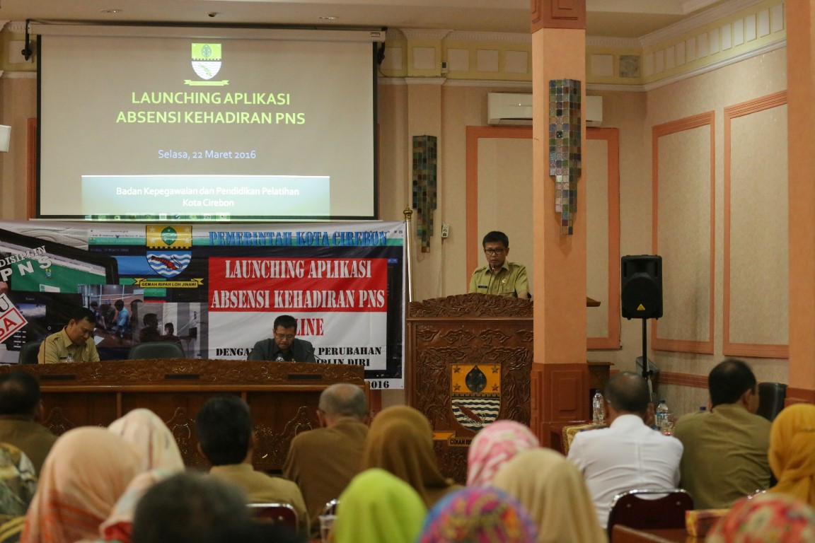 Launching Aplikasi Absensi Kehadiran PNS Elektronik Online Pemerintah Kota Cirebon