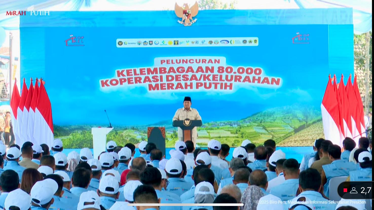 Presiden RI Luncurkan 80.000 Koperasi Merah Putih, Pemkot Cirebon Komitmen Dukung Ekonomi Kerakyatan