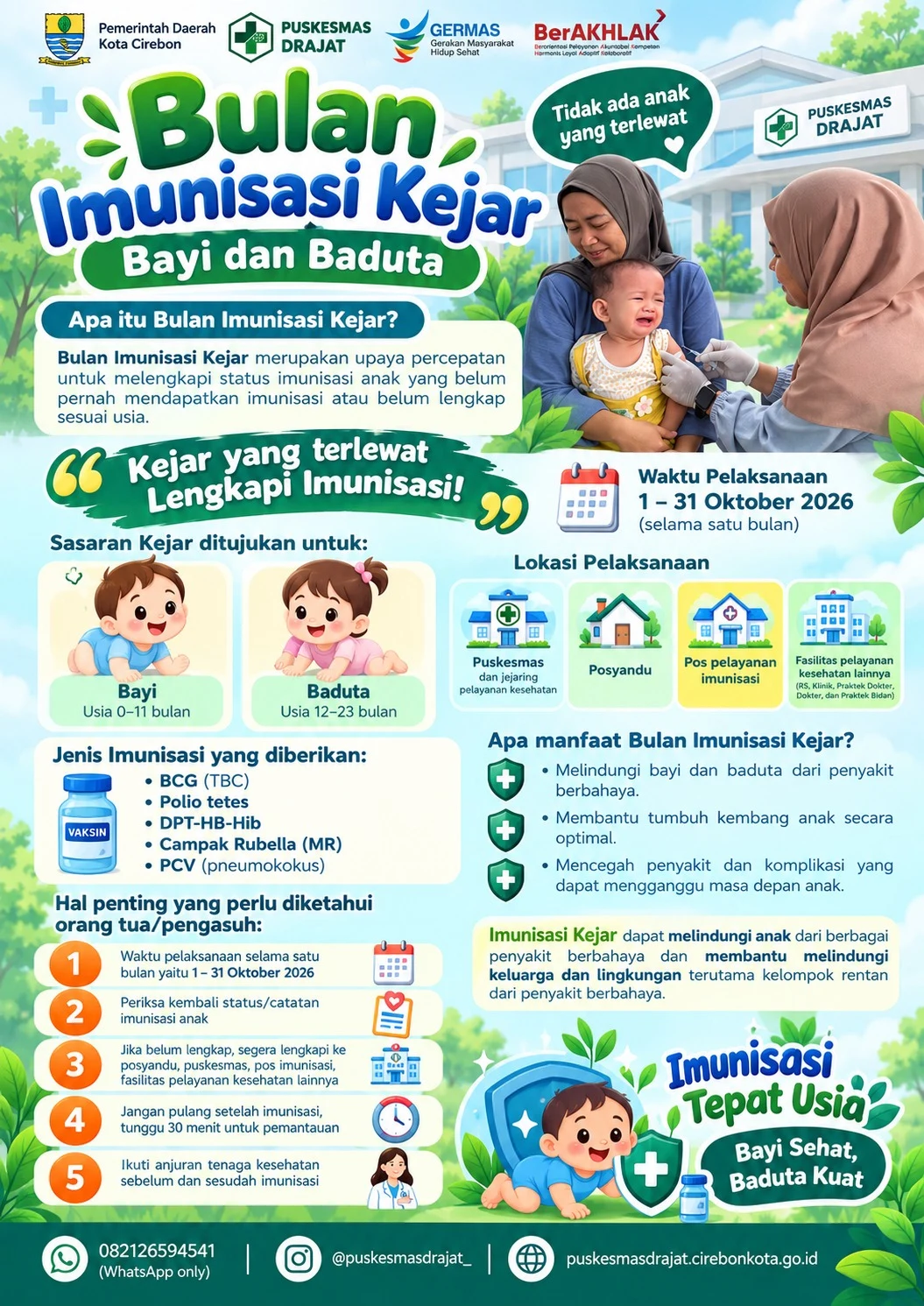 Jadwal Bulan Imunisasi 1-31 Oktober 2026